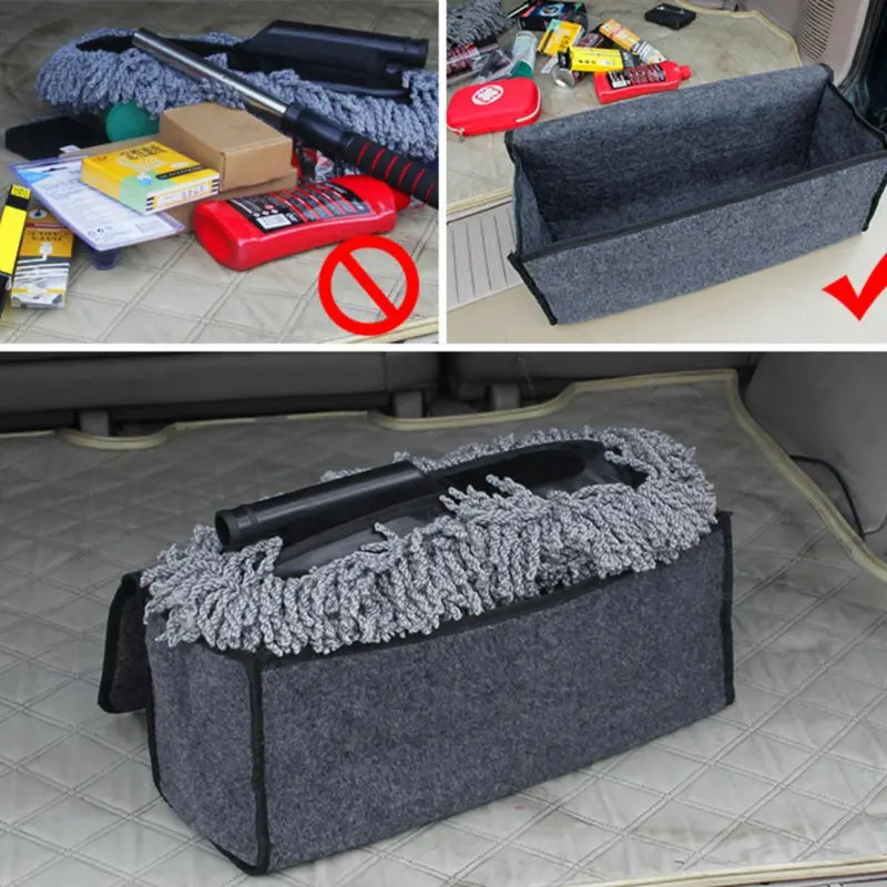Felt Car Trunk Storage Bag, Foldable Car Storage Box, Car Organizer for Car