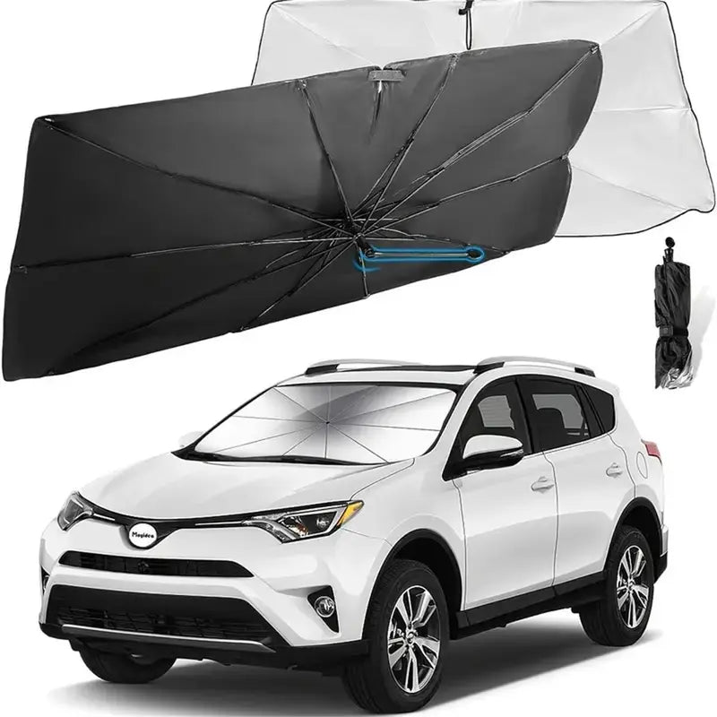 Portable UV Protection Car Parasol (1 Piece), Foldable Car Windshield Sunshade, Car Front Sunshade, Durable Car Windscreen Sun Shade for Car Windshield, Car Accessories