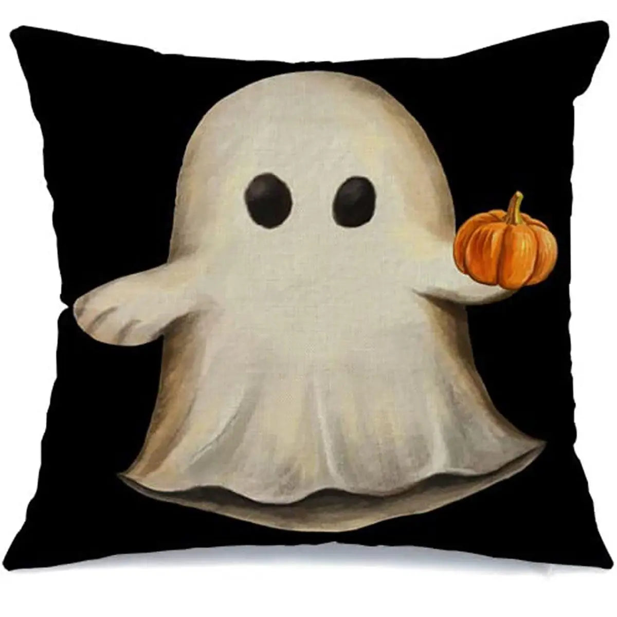 Halloween Pillowcase (1 Piece), Spooky Ghost Printed Throw Pillow Case without Filler, Pumpkin Throw Pillow Cover, Trick or Treat Throw Pillowcase, Room Decor, Halloween Decoration