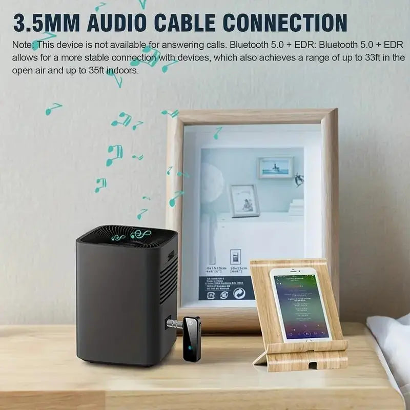 Car BT 5.0 Receiver Car Supplies, Car Audio Converter, Car Audio Adapter, Bluetooth-Compatible Transmitter for Car Speaker, Car Accessories