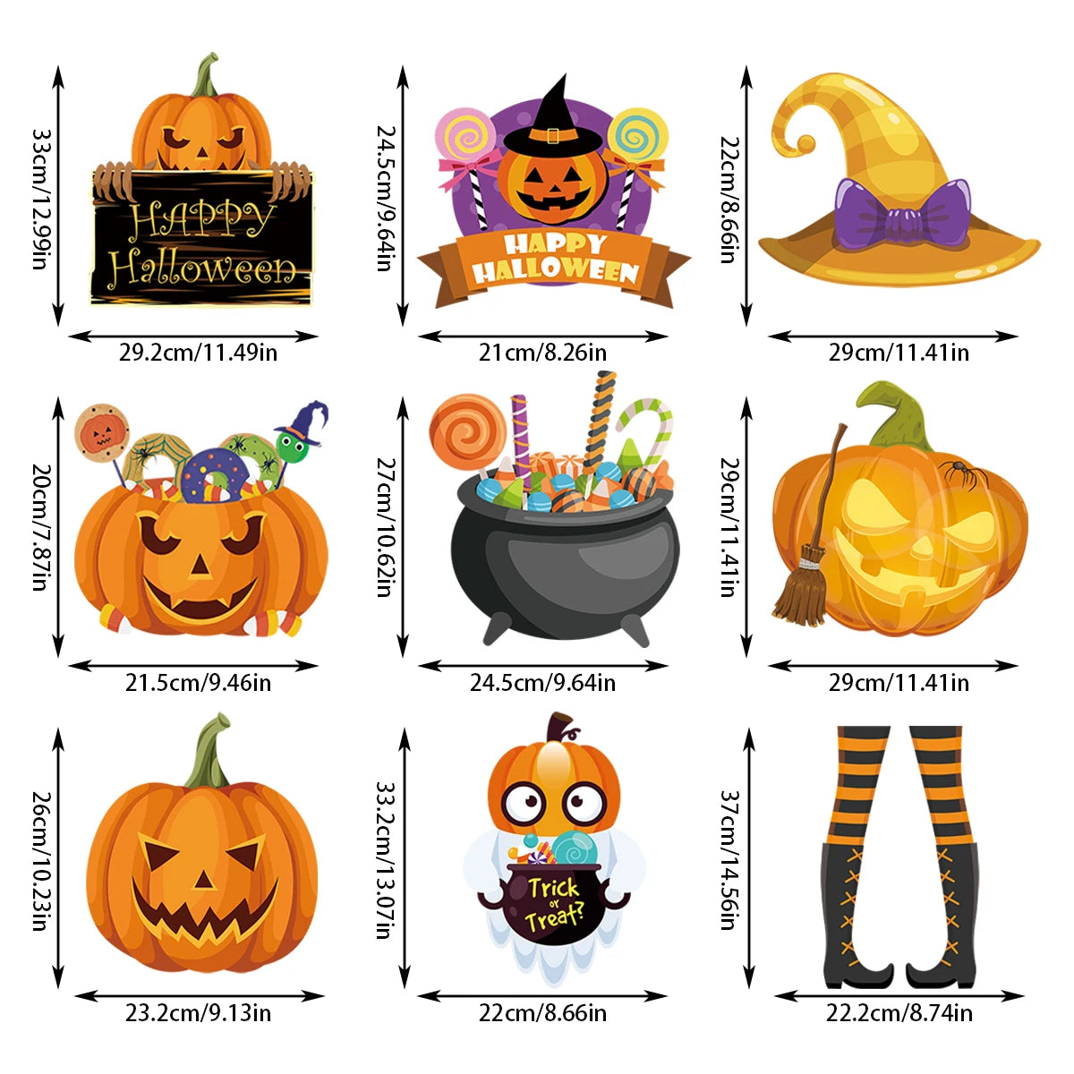 Halloween Pumpkin Door Hanging Sign Pendants Ghost Faced Bat Paper Front Door Hanger Halloween Party Decorations for Home 2023