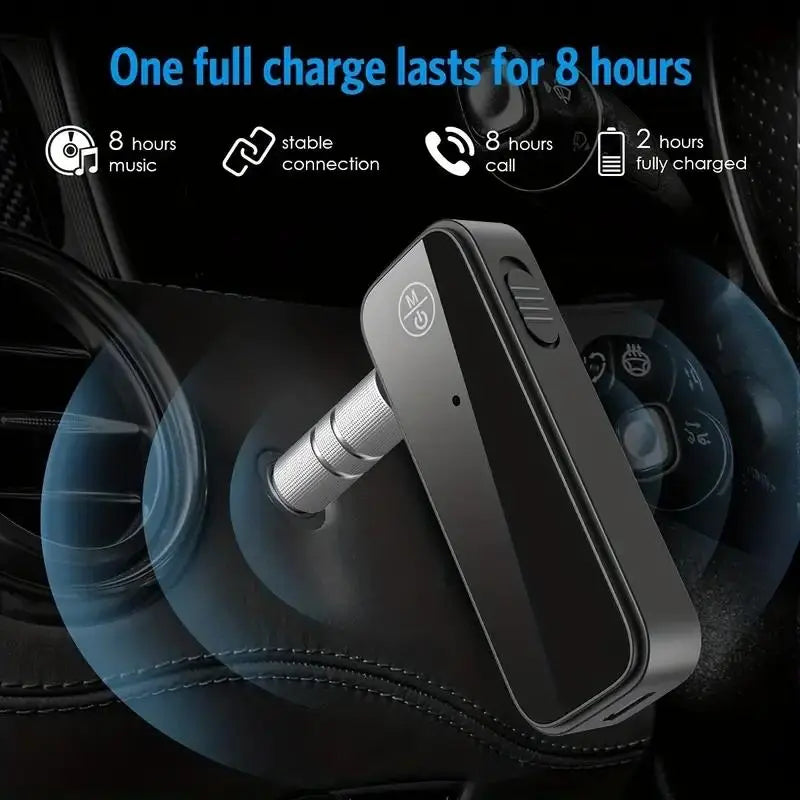 Car BT 5.0 Receiver Car Supplies, Car Audio Converter, Car Audio Adapter, Bluetooth-Compatible Transmitter for Car Speaker, Car Accessories