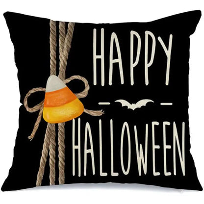 Halloween Pillowcase (1 Piece), Spooky Ghost Printed Throw Pillow Case without Filler, Pumpkin Throw Pillow Cover, Trick or Treat Throw Pillowcase, Room Decor, Halloween Decoration