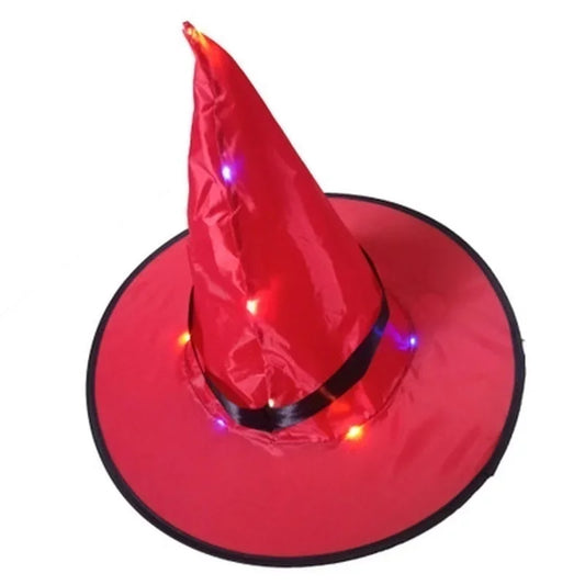 Halloween Decoration Outdoor Hanging Lighted Glowing Witch Hat Lights String Battery Outdoor Yard Tree Decorations