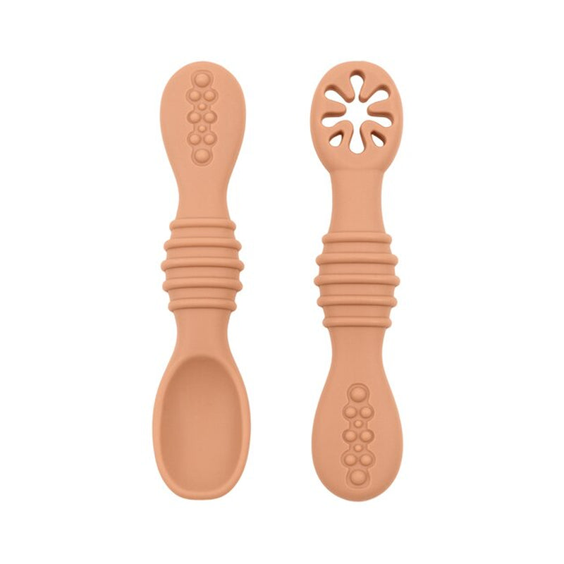 Baby Spoon Fork Set Food Grade Silicone Sticky Spoon Children Cutlery Training Spoon Feeding Tableware Soft Kitchen Accessories