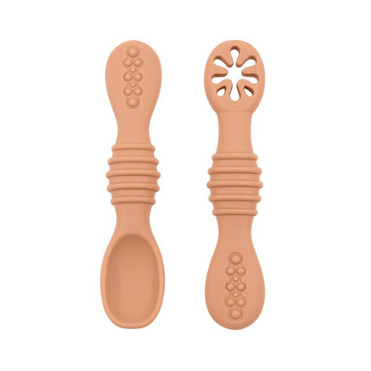 Baby Spoon Fork Set Food Grade Silicone Sticky Spoon Children Cutlery Training Spoon Feeding Tableware Soft Kitchen Accessories