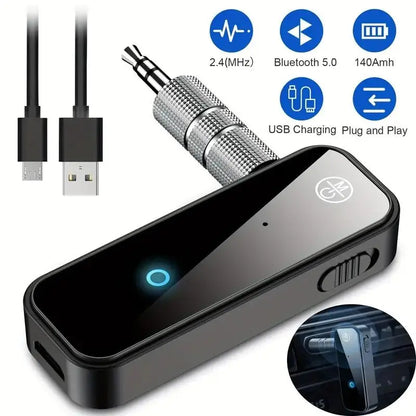 Car BT 5.0 Receiver Car Supplies, Car Audio Converter, Car Audio Adapter, Bluetooth-Compatible Transmitter for Car Speaker, Car Accessories