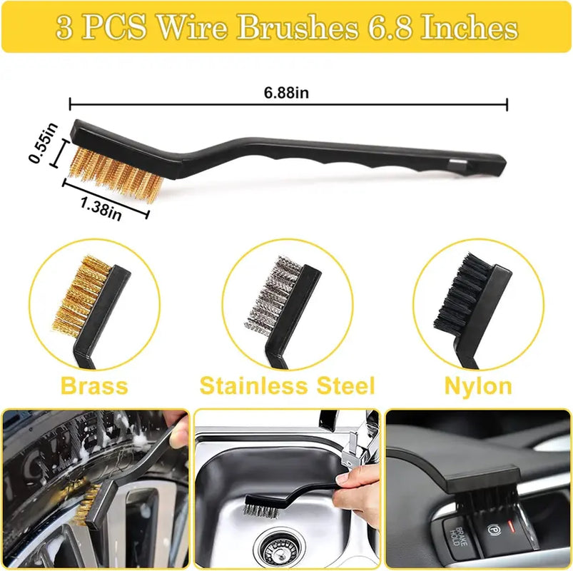 27Pcs Car Detailing Kit, Car Detailing Brush Set, Auto Detailing Drill Brush Set, Car Detailing Brushes, Car Wash Kit, Car Accessories, Car Cleaning Tools Kit for Interior, Exterior, Wheels