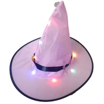 Halloween Decoration Outdoor Hanging Lighted Glowing Witch Hat Lights String Battery Outdoor Yard Tree Decorations