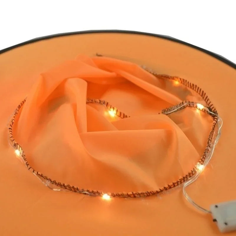 Halloween Decoration Outdoor Hanging Lighted Glowing Witch Hat Lights String Battery Outdoor Yard Tree Decorations