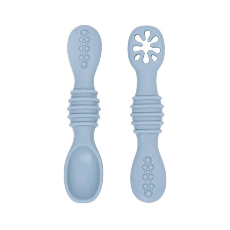 Baby Spoon Fork Set Food Grade Silicone Sticky Spoon Children Cutlery Training Spoon Feeding Tableware Soft Kitchen Accessories