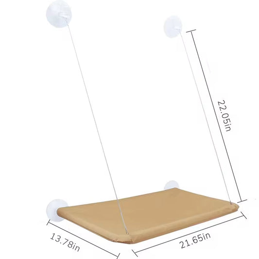 Foldable Cat Window Perch Bed Hammock Cat Window Wall Perch Hammock Seat with 4 Strong Suction Cups