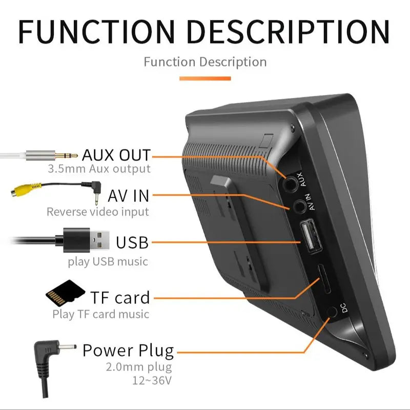 7-Inch Car Video Player for Summer, Car Accessories, Car Essentials, Car Gadgets, Car MP5 Player with Bluetooth-Compatible, Multifunctional Car Electronics for Car