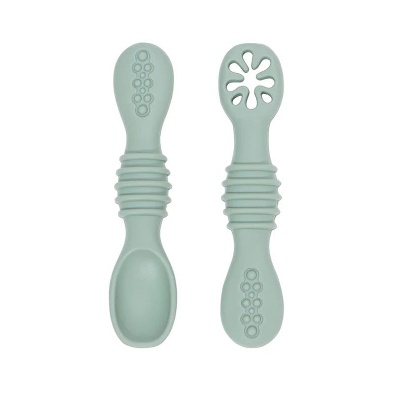 Baby Spoon Fork Set Food Grade Silicone Sticky Spoon Children Cutlery Training Spoon Feeding Tableware Soft Kitchen Accessories