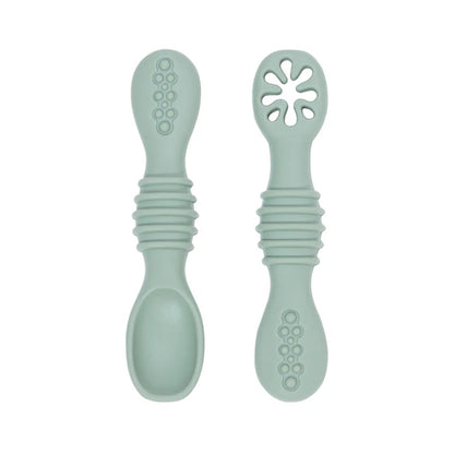Baby Spoon Fork Set Food Grade Silicone Sticky Spoon Children Cutlery Training Spoon Feeding Tableware Soft Kitchen Accessories