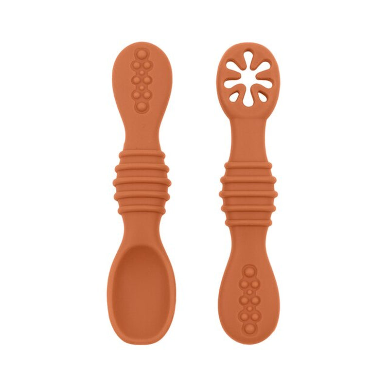 Baby Spoon Fork Set Food Grade Silicone Sticky Spoon Children Cutlery Training Spoon Feeding Tableware Soft Kitchen Accessories