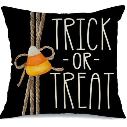 Halloween Pillowcase (1 Piece), Spooky Ghost Printed Throw Pillow Case without Filler, Pumpkin Throw Pillow Cover, Trick or Treat Throw Pillowcase, Room Decor, Halloween Decoration
