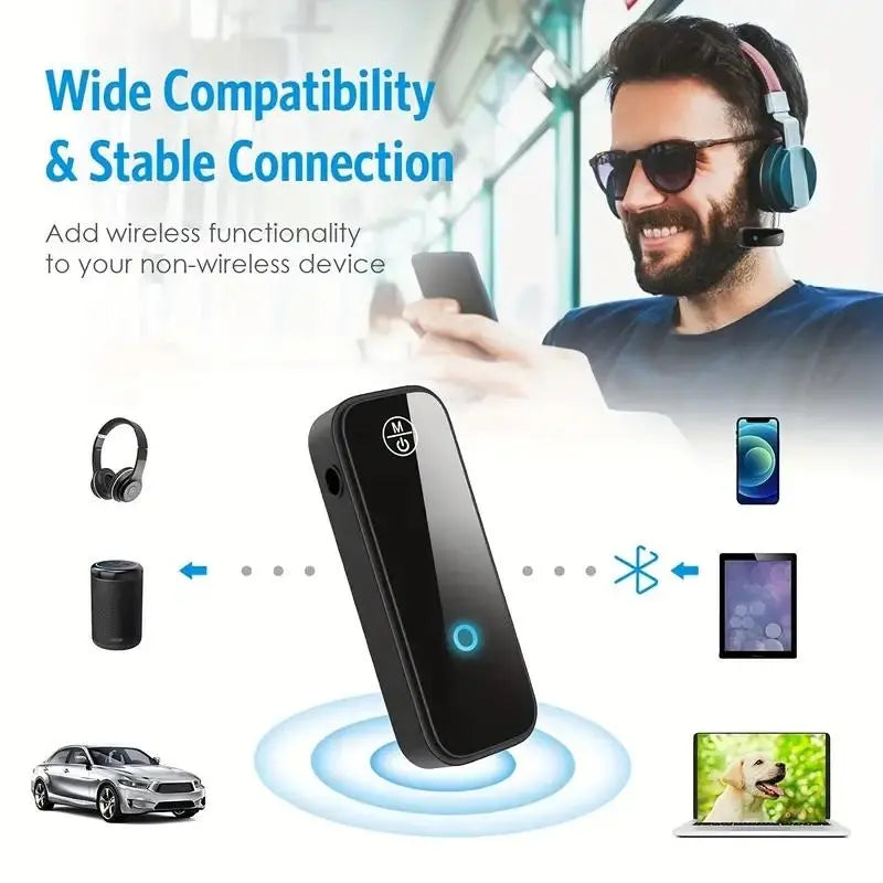 Car BT 5.0 Receiver Car Supplies, Car Audio Converter, Car Audio Adapter, Bluetooth-Compatible Transmitter for Car Speaker, Car Accessories