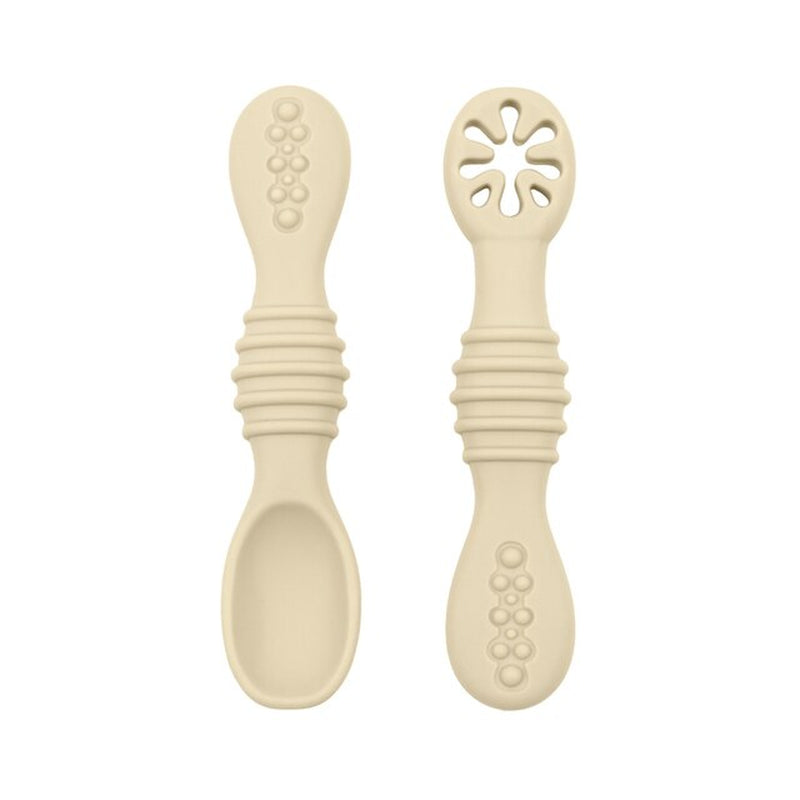 Baby Spoon Fork Set Food Grade Silicone Sticky Spoon Children Cutlery Training Spoon Feeding Tableware Soft Kitchen Accessories